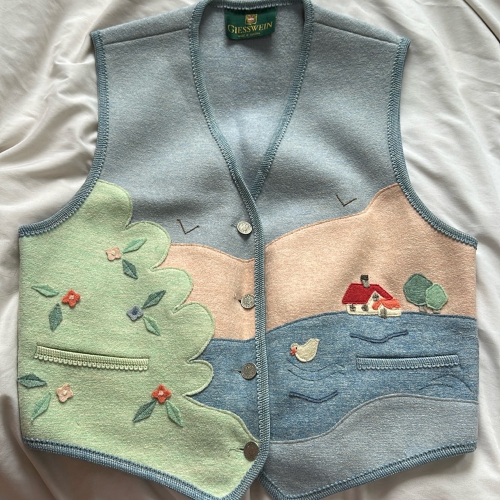 Vintage Embroidered Vest / Waistcoat